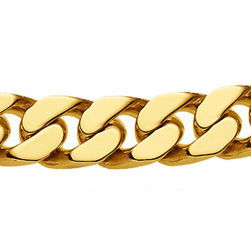 8mm Panzerarmband aus 750 Gelbgold 21cm