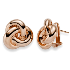 Ohrschmuck Ohrringe Clip-Stecker Knoten aus 750 Gold Rotgold 18x20mm Ohrschmuck Ohrringe Clip-Stecker Knoten aus 750 Gold Rotgold 18x20mm