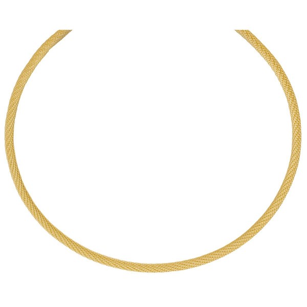 3mm Strickcollier aus 585 Gelbgold 50cm