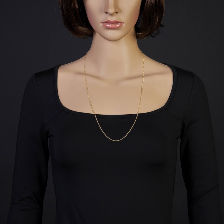 1,9mm Rund-Ankerkette aus 585 Gelbgold 70cm