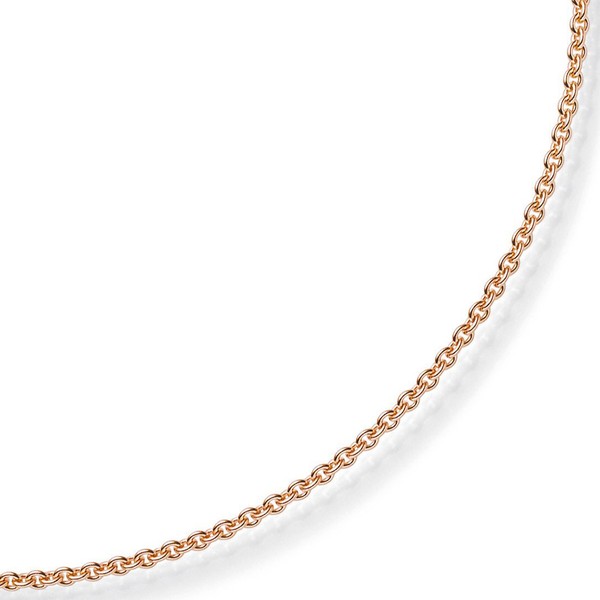1,9mm Rund-Ankerkette aus 585 Rotgold 90cm