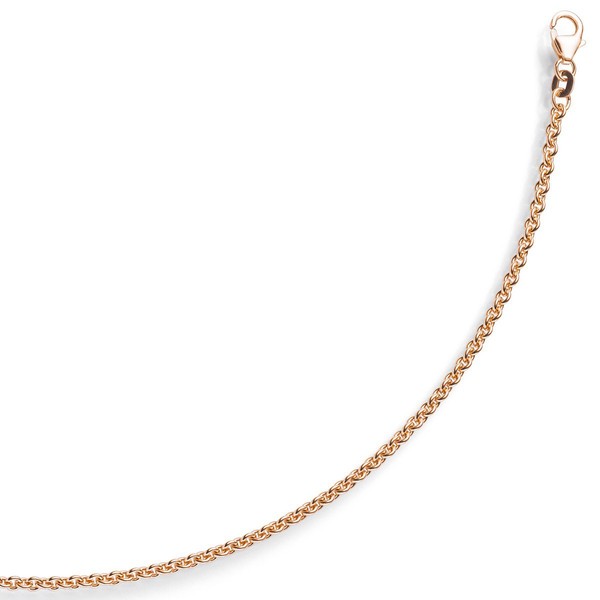 2,3mm Rundankerkette aus 750 Gold Rotgold 70cm