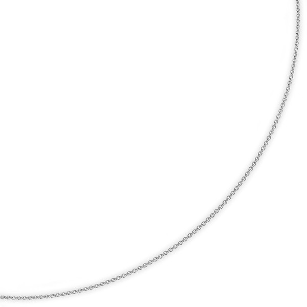 2,3mm Rundankerkette aus 750 Weißgold 90cm