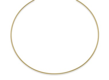 1,6mm Halsreif aus 750 Gelbgold 45cm