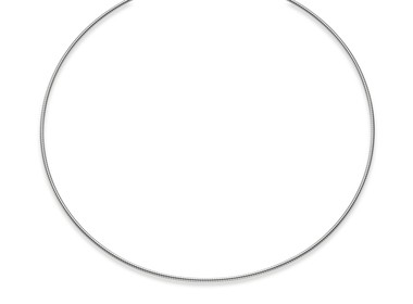 2mm Halsreif aus 750 Weißgold rund 42cm