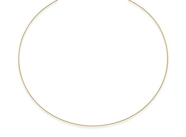 1mm Halsreif aus 750 Gelbgold 42cm