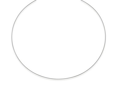 1mm Halsreif aus 750 Weißgold 45cm