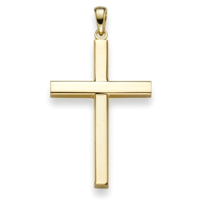 Anhänger Kreuz 38x20,5mm aus 750 Gold Gelbgold Halsschmuck schlicht
