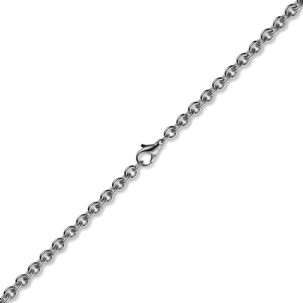 2,7mm Rundankerkette aus 585 Weißgold 70cm
