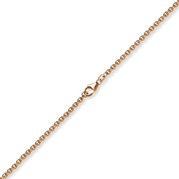 2,7mm Rundankerkette aus 585 Rotgold 50cm