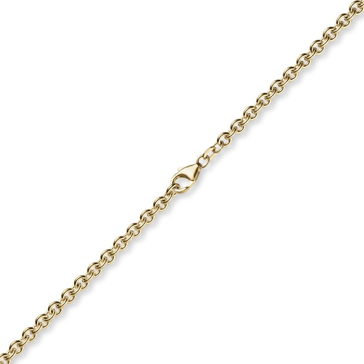 4,6mm Armband Rundankerkette 585 Gelbgold 21cm
