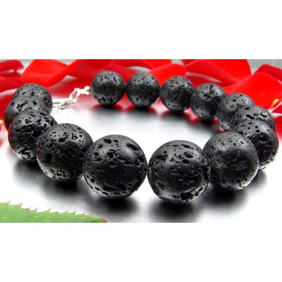 Armband aus Lava und 925 Silber