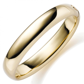 12mm Armreif Armband Armschmuck aus 585 Gold Gelbgold glatt glänzend