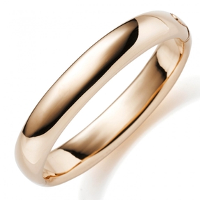12mm Armreif Armband Armschmuck aus 585 Gold Rotgold glatt glänzend