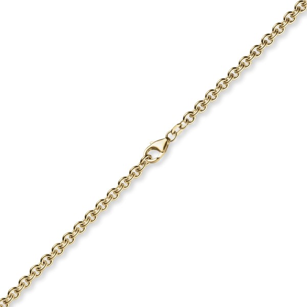 4,6mm Rundankerkette aus 750 Gelbgold 55cm