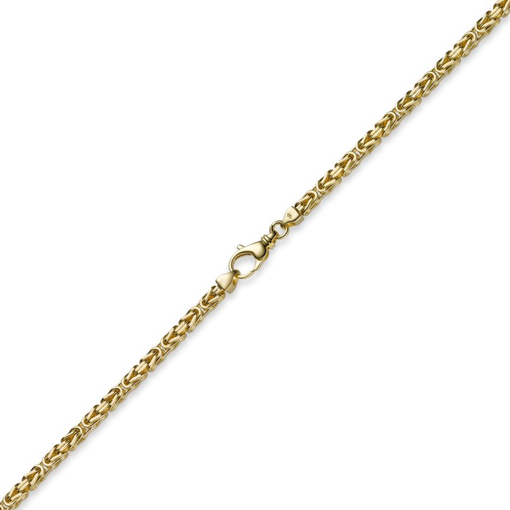 3,5mm Königskette aus 750 Gelbgold 55cm