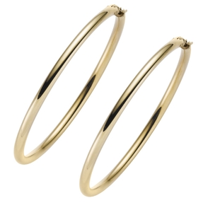 Paar Ohrringe Creolen 52x3mm rund 585 Gold Gelbgold Ohrschmuck Damen Paar Ohrringe Creolen 52x3mm rund 585 Gold Gelbgold Ohrschmuck Damen