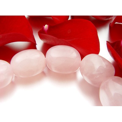 Armband aus Rosenquarz dehnbar Nuggets