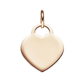 Anhänger Herz als Gravurplatte 20x13,3mm aus 585 Gold Rotgold glänzend