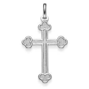 Anhänger Orthodoxes Kreuz 35x20,5mm 585 Gold Weißgold Kleeblatt-Kreuz Anhänger Orthodoxes Kreuz 35x20,5mm 585 Gold Weißgold Kleeblatt-Kreuz