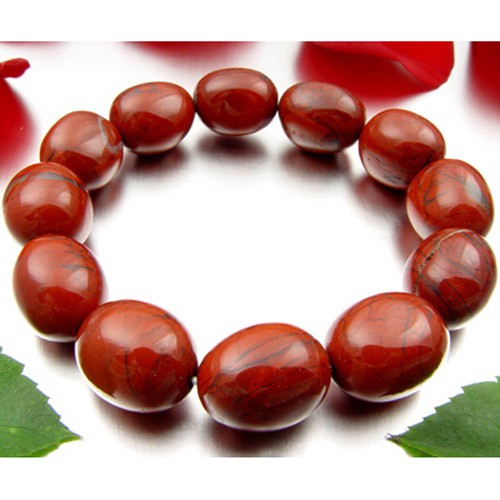 Armband aus rotem Jaspis dehnbar