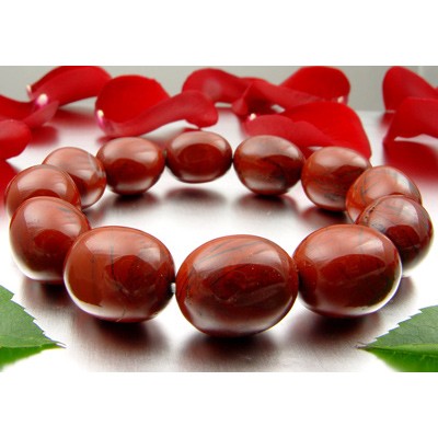 Armband aus rotem Jaspis dehnbar
