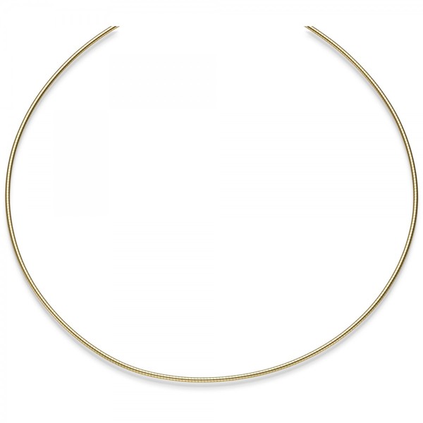 1,5mm Halsreif aus 585 Gelbgold 45cm abschraubbar