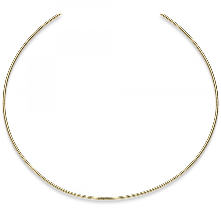 1,5mm Halsreif aus 750 Gelbgold 50cm abschraubbar