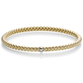 Himbeer-Armband Armreif Armschmuck elastisch 4mm 585 Gold Gelbgold stretch Himbeer-Armband Armreif Armschmuck elastisch 4mm 585 Gold Gelbgold stretch