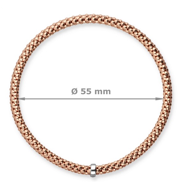 4mm Himbeer-Armband aus 585 Rotgold