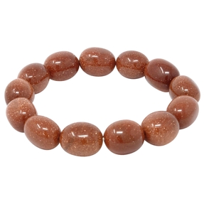 Armband aus Goldfluss Nuggets dehnbar creme braun Armschmuck Armreif Damen