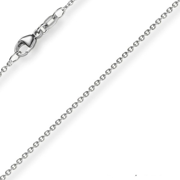 1,5mm Rund-Ankerkette aus 750 Weißgold 55cm
