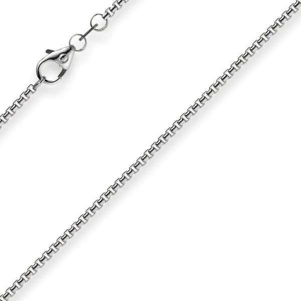 1,5mm Venezianerkette rund 750 Weißgold 42cm