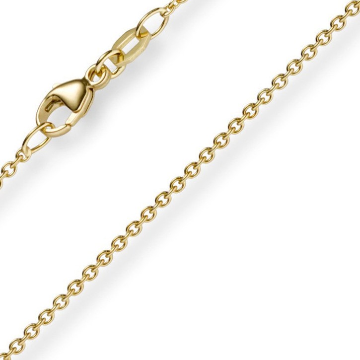 1,5mm Rund-Ankerkette aus 750 Gelbgold 80cm