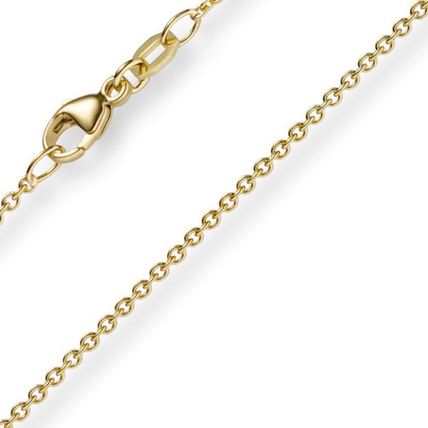 1,5mm Rund-Ankerkette aus 750 Gelbgold 80cm