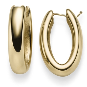 Paar Creolen 27,5x6,5mm Ohrringe Ohrschmuck 585 Gold Gelbgold glänzend leicht Paar Creolen 27,5x6,5mm Ohrringe Ohrschmuck 585 Gold Gelbgold glänzend leicht