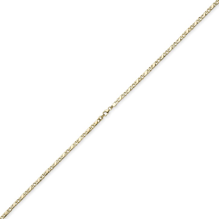 3,5mm Rockwellkette aus 585 Gelbgold 50cm