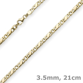 3,5mm Rockwellarmband Armkette Armschmuck 585 Gold Gelbgold glänzend 21cm 3,5mm Rockwellarmband Armkette Armschmuck 585 Gold Gelbgold glänzend 21cm
