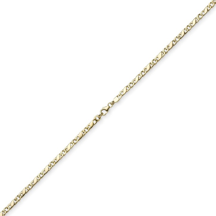 3,5mm Rockwellkette aus 585 Gelbgold 60cm