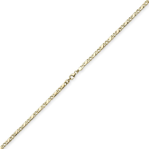 3,5mm Rockwellkette aus 585 Gelbgold 60cm