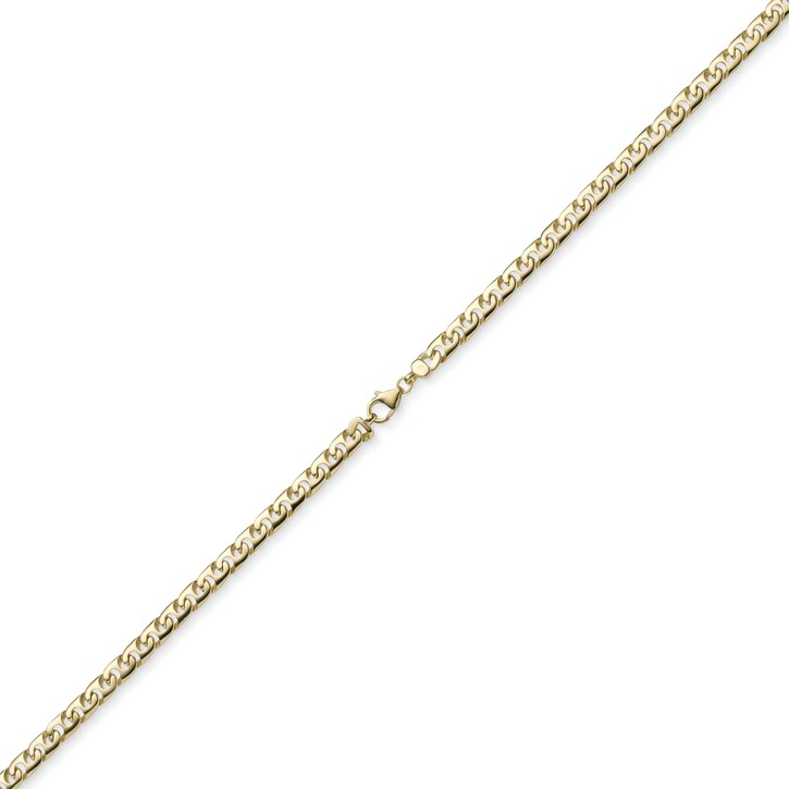 6,5mm Phantasiearmband aus 585 Gelbgold 21cm