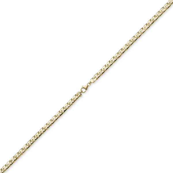 6,5mm Phantasiekette aus 585 Gelbgold 55cm