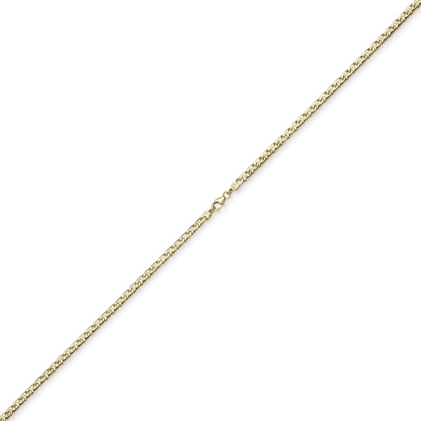 4mm Phantasiearmband aus 585 Gelbgold 19cm
