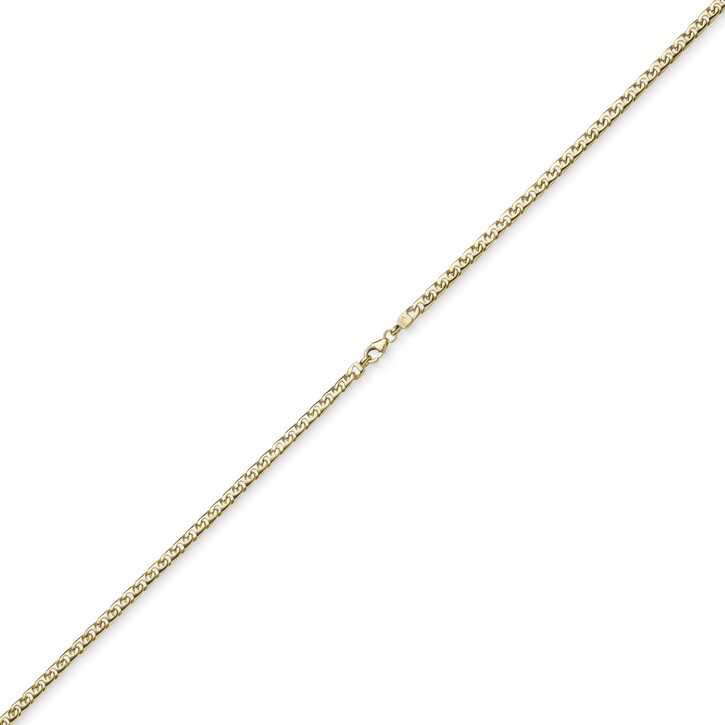 4mm Phantasiearmband aus 585 Gelbgold 21cm