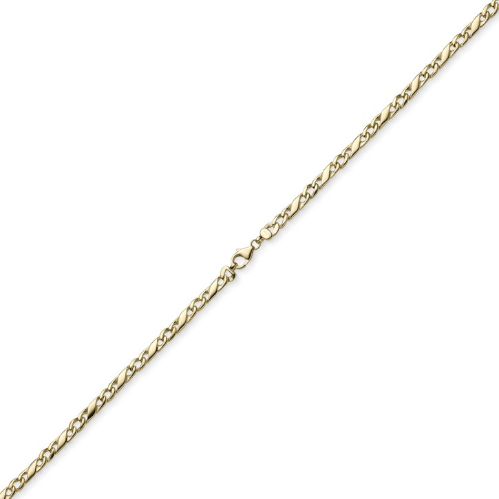 5mm Rockwellkette aus 585 Gelbgold 45cm