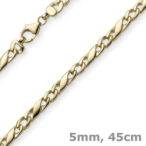 5mm Rockwellkette Kette Collier Halskette 585 Gold Gelbgold glänzend 45cm 5mm Rockwellkette Kette Collier Halskette 585 Gold Gelbgold glänzend 45cm