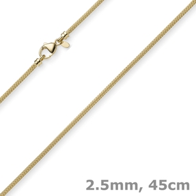 2,5mm Kette Collier Strickkette Halsschmuck aus 585 Gold Gelbgold rund 45cm 2,5mm Kette Collier Strickkette Halsschmuck aus 585 Gold Gelbgold rund 45cm