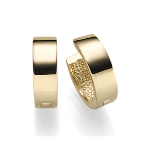 Ohrringe Creolen 4,5x13mm Ohrschmuck aus 585 Gold Gelbgold glänzend flach