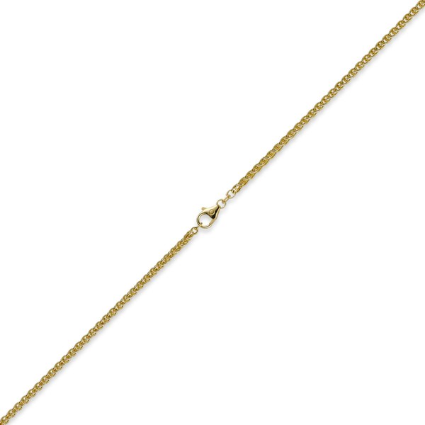 3mm Zopfkette 750 Gelbgold 55cm