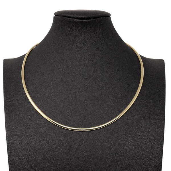 3mm Halsreif flach 750 Gelbgold 42cm